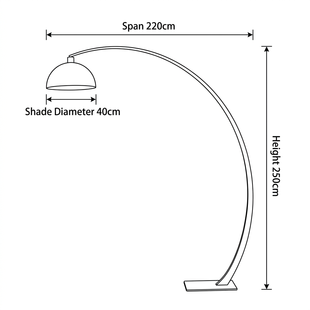 Modern Black Arc Floor Lamp