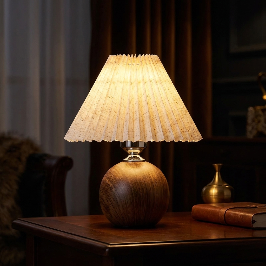 Pleated Fabric Table Lamp