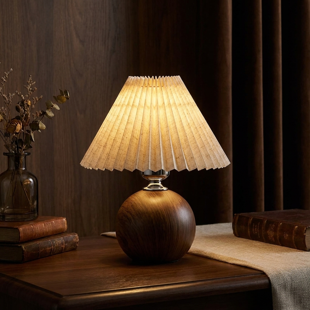 Pleated Fabric Table Lamp