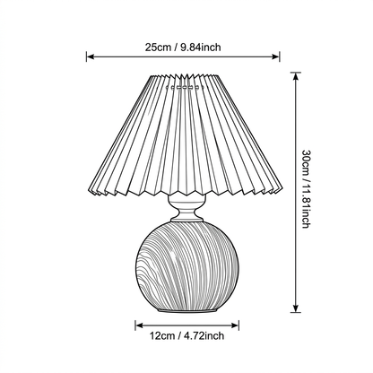 Pleated Fabric Table Lamp