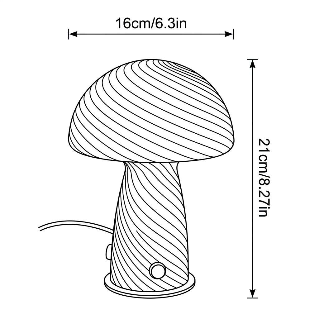 Retro Mushroom Table Lamp
