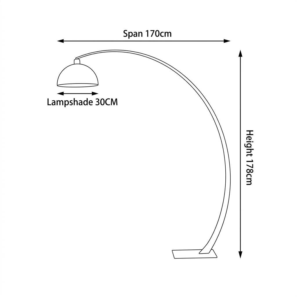 Modern Black Arc Floor Lamp