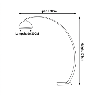 Modern Black Arc Floor Lamp