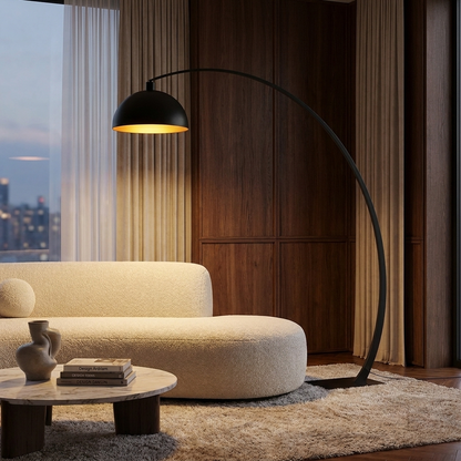 Modern Black Arc Floor Lamp