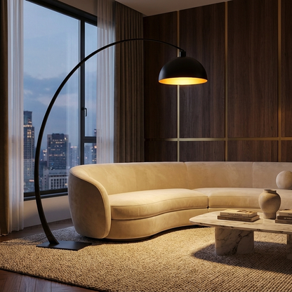 Modern Black Arc Floor Lamp