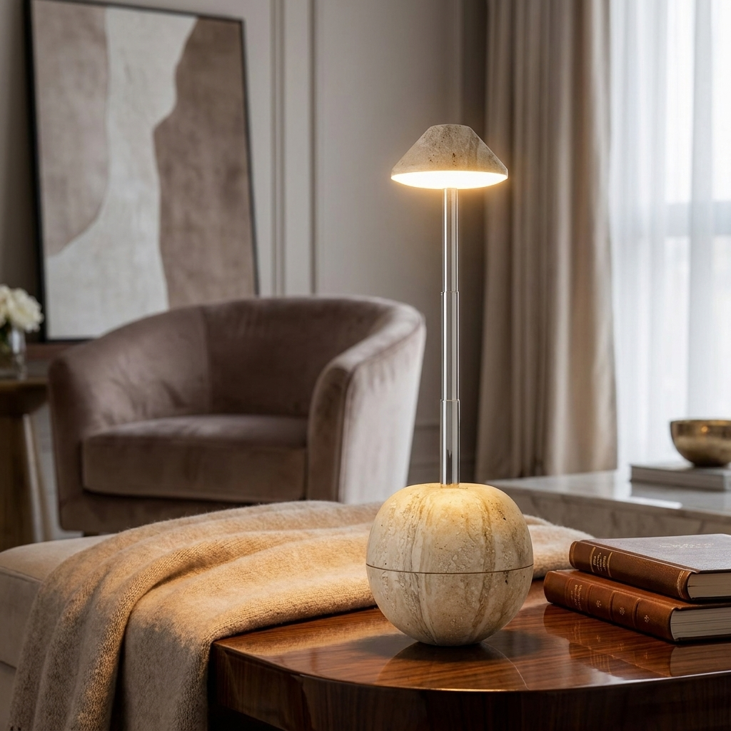Tumbler Stone Table Lamp
