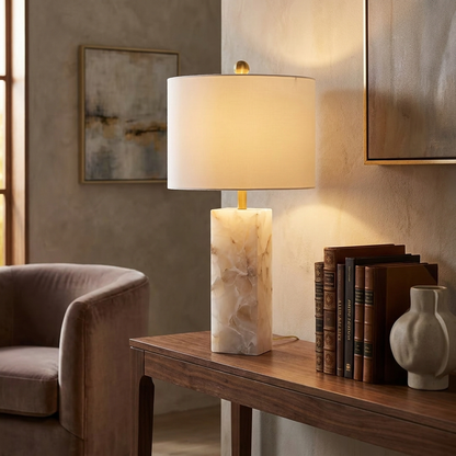 Alabaster Marble Bedside Lamp