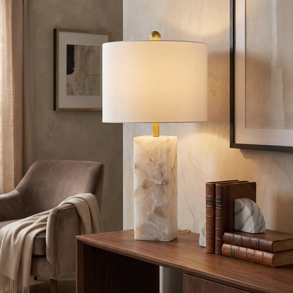 Alabaster Marble Bedside Lamp