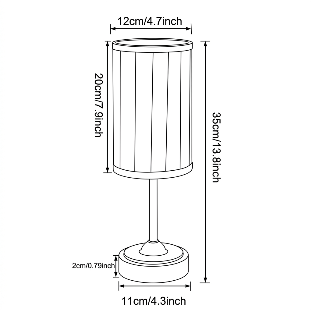 Golden Pleated Table Lamp