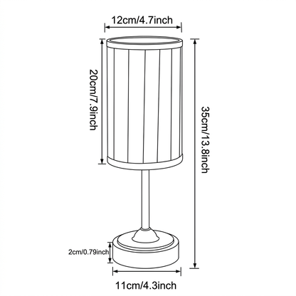 Golden Pleated Table Lamp