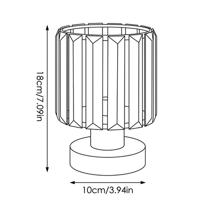 Crystal Drum Table Lamp